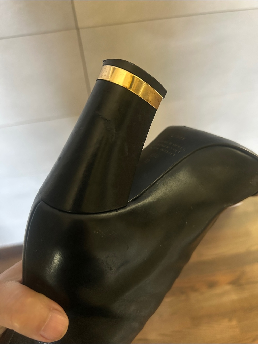 Black Italian leather boots - Picture 8 of 8